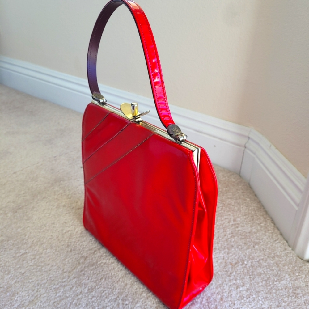 Vintage red handbag purse